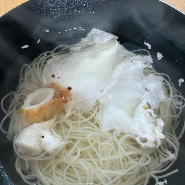 温麺卵のせ